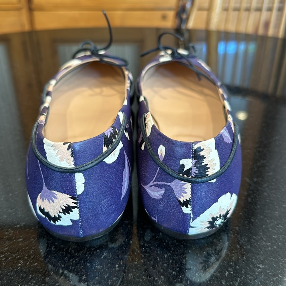J. Crew Purple Floral Pointed Ballet Flats - Picture 3 of 5